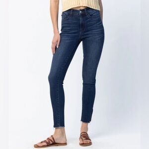 JUDY BLUE Jeans Side Slit Skinny High-Rise Blue 16W